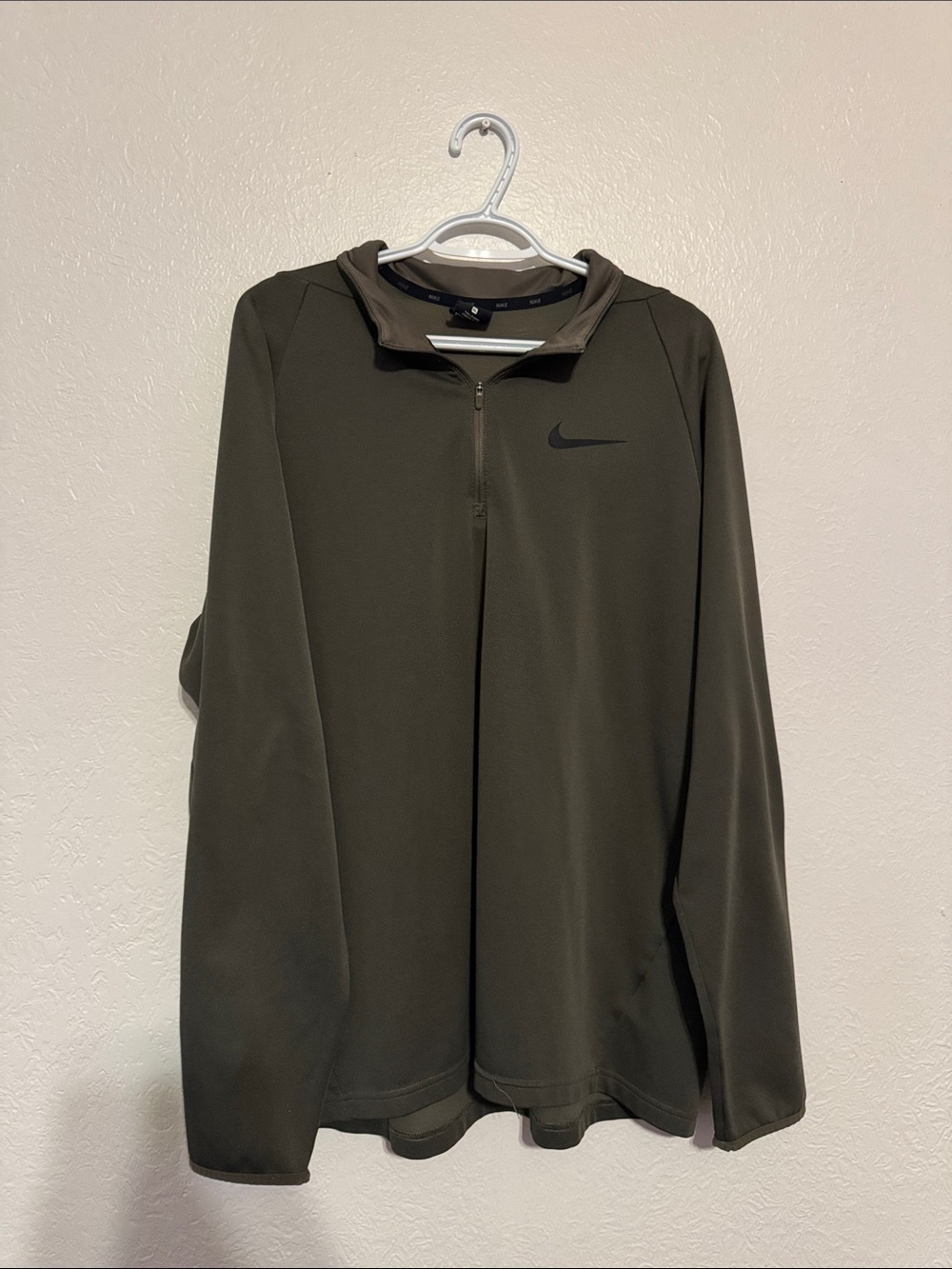 Nike Men’s Dark Olive Green Half-Zip Performance Pullover